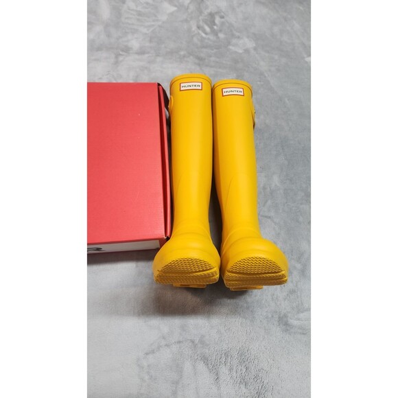 Hunter Women's Size 7M Yellow Exclusive Original Tall Boots New with Box - Picture 5 of 7